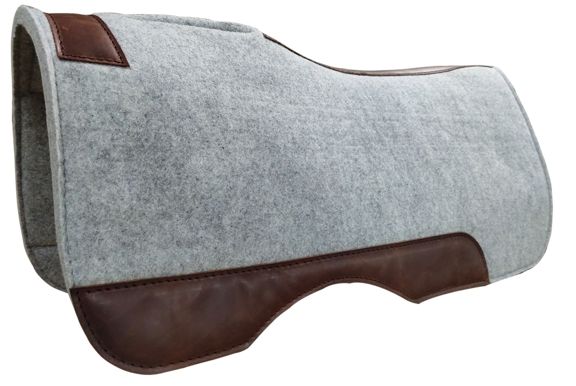 Premium Poly/Felt Contoured Saddle Pad with Wear Leathers